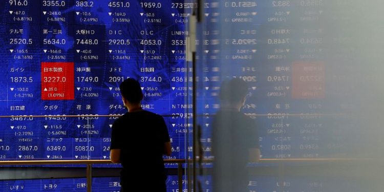 Asian shares fall, long-dated Treasuries set for worst week in a year