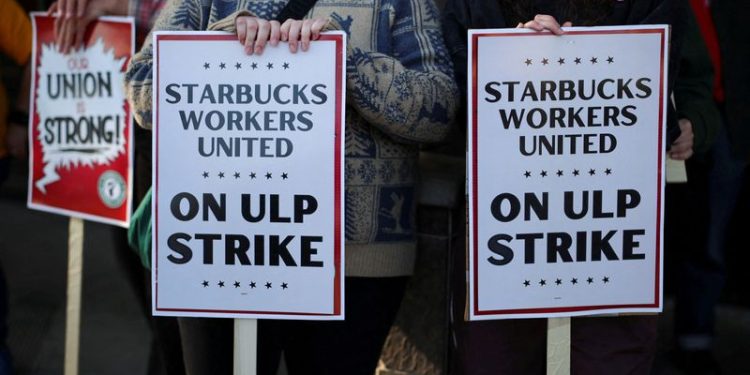 Starbucks workers expand strike in US cities including New York