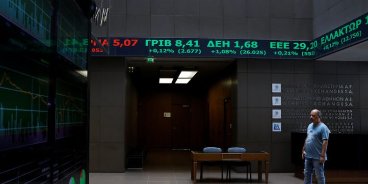 Greece stocks higher at close of trade; Athens General Composite up 0.34%