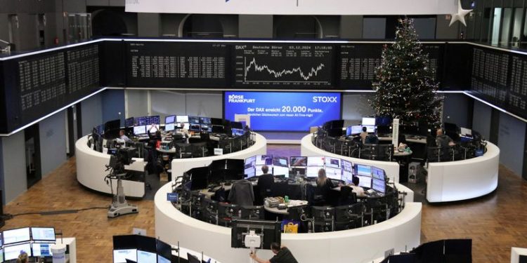 Germany’s DAX closes above 20,000 mark; France’s no-confidence vote eyed