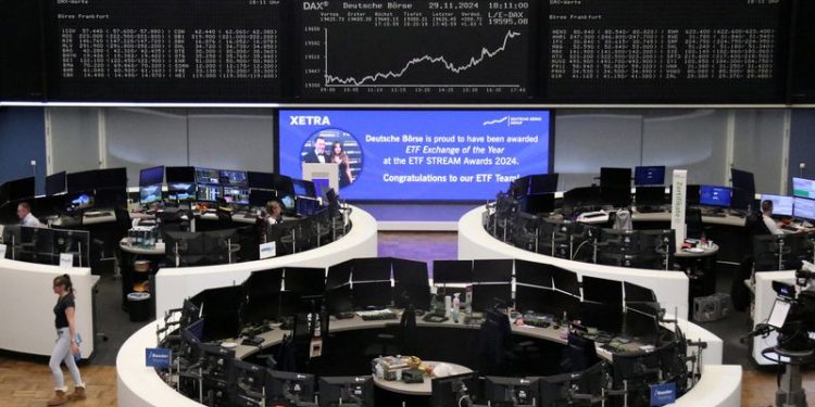 European stocks begin 2025 trade with modest gains