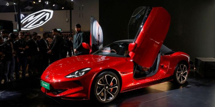 Carmakers at India auto show unveil charging network plans, new EVs