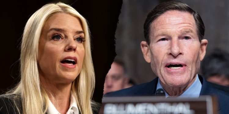 ‘Excuse me’: Bondi shuts down Dem senator’s questioning attacking another Trump nominee